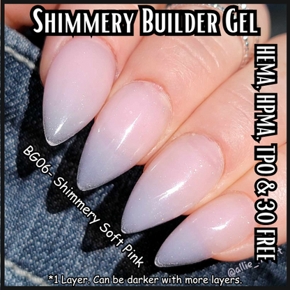 Shimmer Builder Gel in Bottle - HEMA, HPMA, TPO Free
