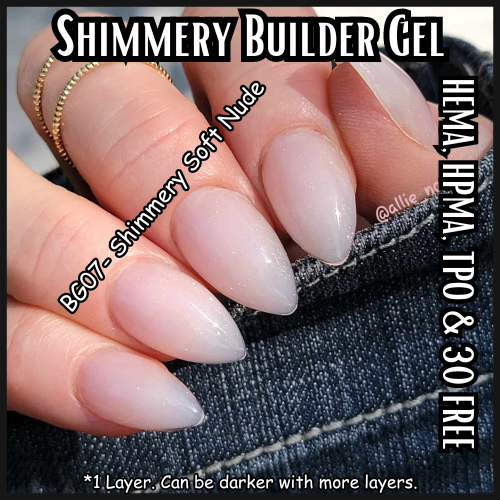 Shimmer Builder Gel in Bottle - HEMA, HPMA, TPO Free