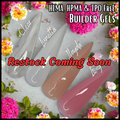 Builder Gel in a Bottle - Llayda, Loxy, Lunetta, Clear - HEMA, HPMA, TPO Free