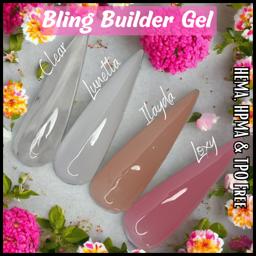 Builder Gel in a Bottle - Llayda, Loxy, Lunetta, Clear - HEMA, HPMA, TPO Free