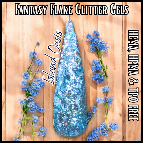 Island Oasis - Fantasy Flake Glitter Gel - HEMA, HPMA, TPO Free
