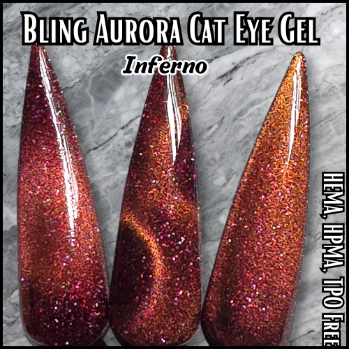 Inferno - Glitter Cat Eye Gel - HEMA, HPMA, TPO Free