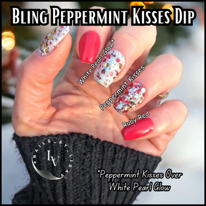 Peppermint Kisses Glitter Dip