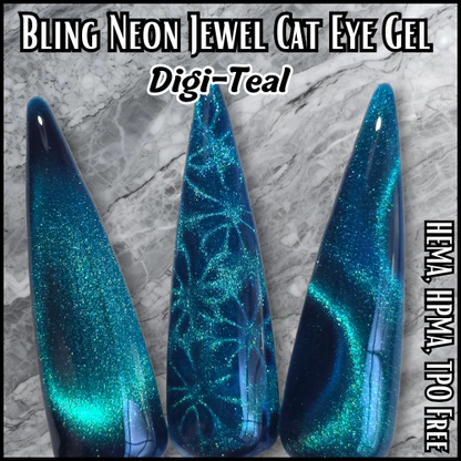 ULTRA Heart Beet, ULTRA Royal Velvet, ULTRA Just Because, ULTRA Priceless, ULTRA Digi-Teal Jewel Shimmer Cat Eye Gels - HEMA, HPMA, TPO Free