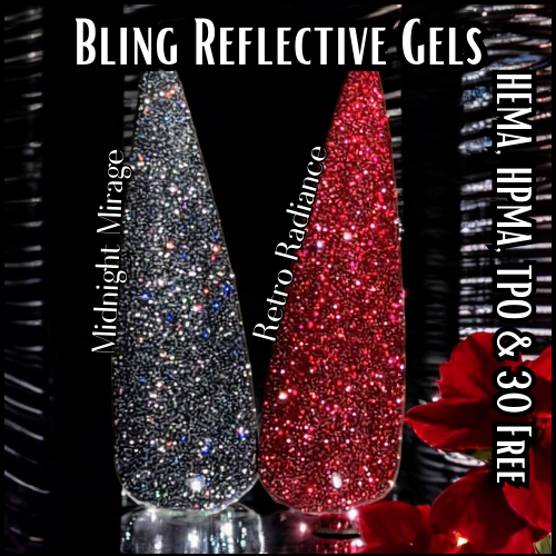 Midnight Mirage & Retro Radiance Reflective Gels - HEMA, HPMA, TPO Free