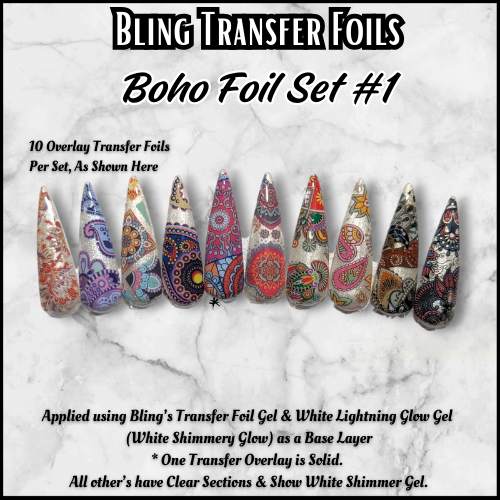 Boho Transfer Foil Overlay Set #1