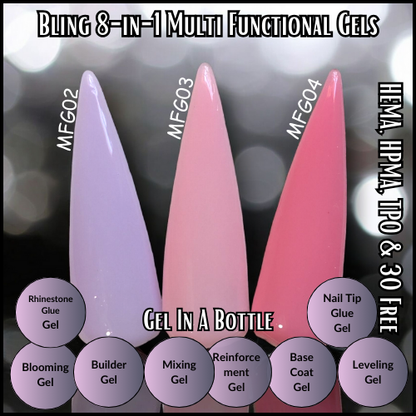 8 in 1 Multi Functional Color Builder Gel - MFG02, MFG03, MFG04 - HEMA, HPMA, TPO Free