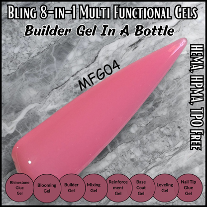 8 in 1 Multi Functional Color Builder Gels - MFG02, MFG03, MFG04 - HEMA, HPMA, TPO Free