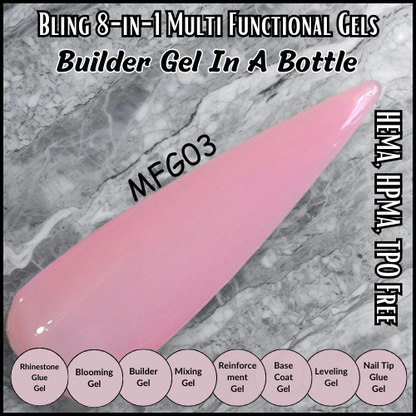 8 in 1 Multi Functional Color Builder Gels - MFG03 - HEMA, HPMA, TPO Free