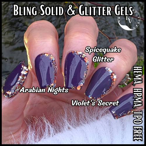 Arabian Nights & Violet's Secret Solid Gel Mani - HEMA, HPMA, TPO Free