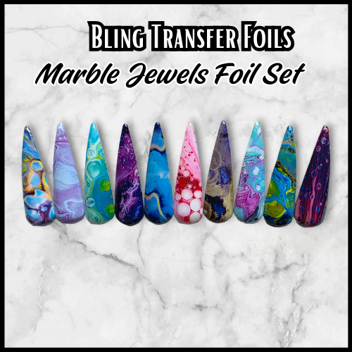 Marble Jewels Transfer Foils Overlay Set