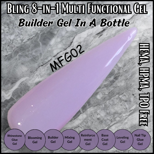 8 in 1 Multi Functional Color Builder Gels - MFG02, MFG03, MFG04 - HEMA, HPMA, TPO Free