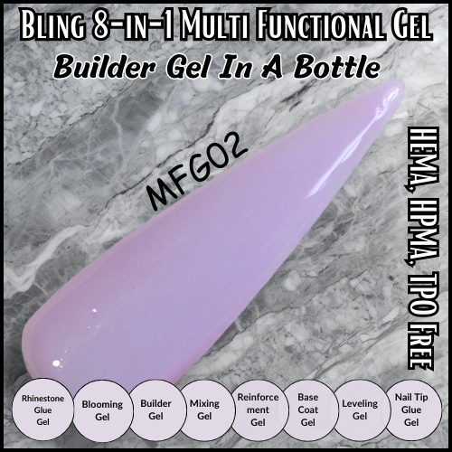 8 in 1 Multi Functional Color Builder Gel - MFG02 - HEMA, HPMA, TPO Free