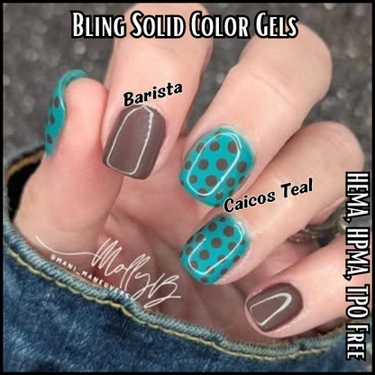 Caicos Teal Solid Color Gel - HEMA, HPMA, TPO Free