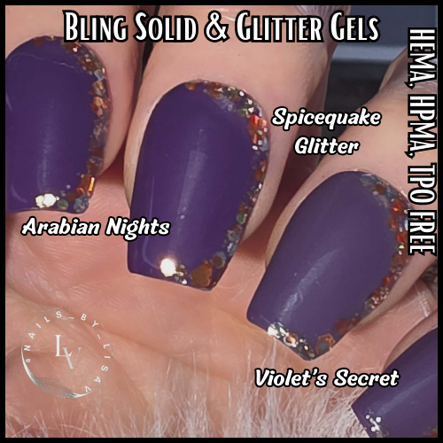 Arabian Nights & Violet's Secret Solid Gel Mani - HEMA, HPMA, TPO Free
