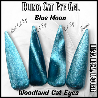Woodland Shimmer Cat Eye Gel Mani - Toffee Tech, Ruby Madness, Purple Flirt, Blue Moon, Jade Dream - HEMA, HPMA, TPO Free