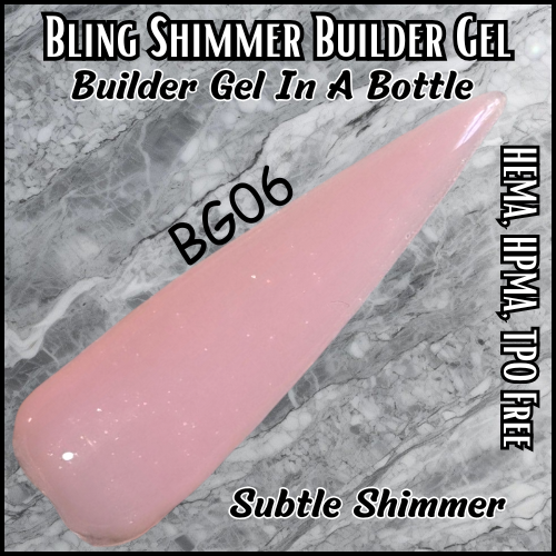 ULTRA Shimmer Builder Gel in Bottle - BG06 - HEMA, HPMA, TPO Free