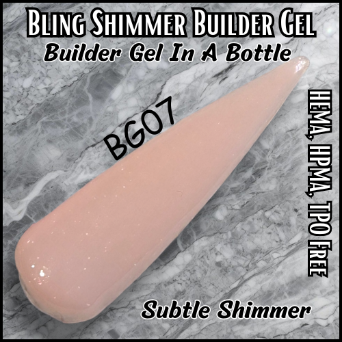 ULTRA Shimmer Builder Gel in Bottle - BG07 - HEMA, HPMA, TPO Free