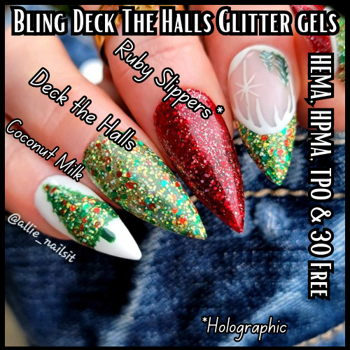 Deck The Halls, Ruby Slippers & Gold Mine Glitter Gels - HEMA, HPMA, TPO Free