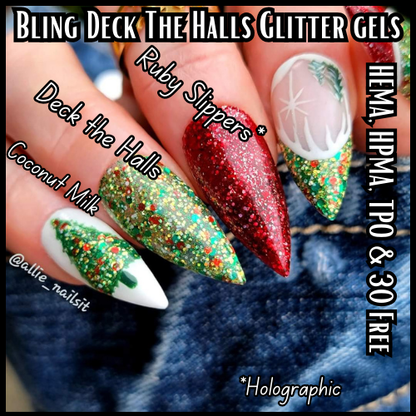 Deck The Halls, Ruby Slippers & Gold Mine Glitter Gels - HEMA, HPMA, TPO Free