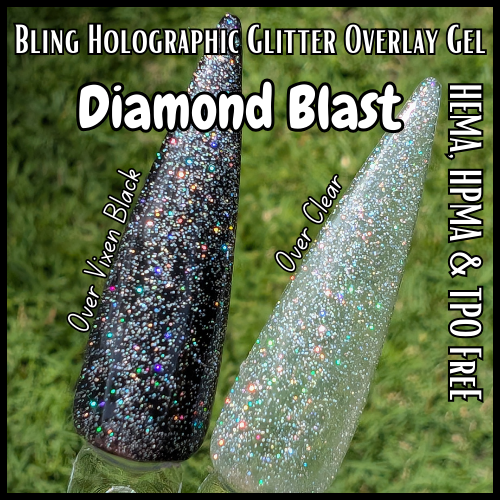 Diamond Blast Holographic Glitter Overlay Gel - HEMA, HPMA, TPO Free