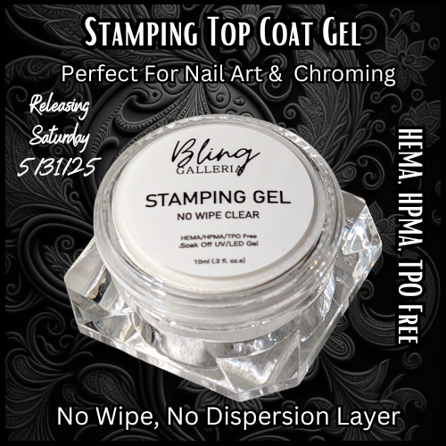 Stamping Top Coat Gel Clear (No Wipe) - HEMA, HPMA, TPO Free