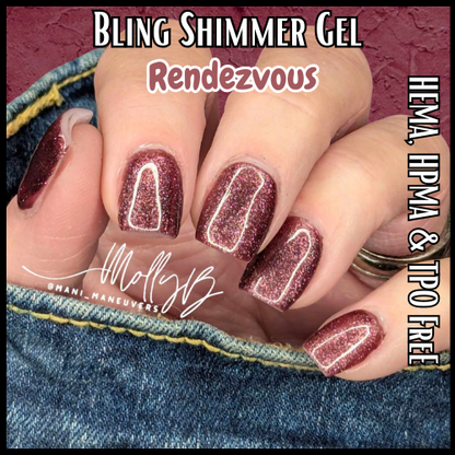 Rendezvous & Sparkling Rose Gel Mani - HEMA HPMA TPO Free