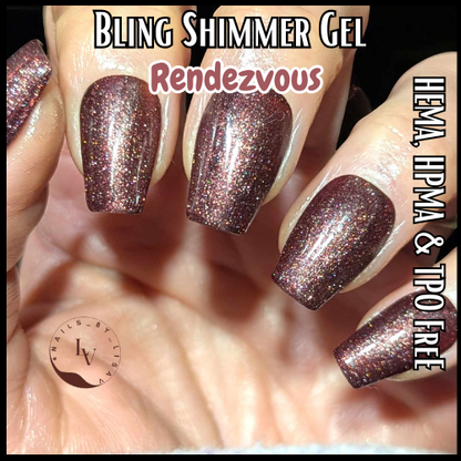 Rendezvous & Sparkling Rose Gel Mani - HEMA HPMA TPO Free