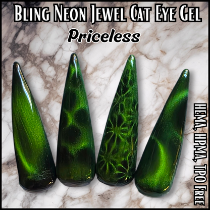 ULTRA Priceless Jewel Shimmer Cat Eye Gel + Marble Jewels Transfer Foils Mani - HEMA, HPMA, TPO Free