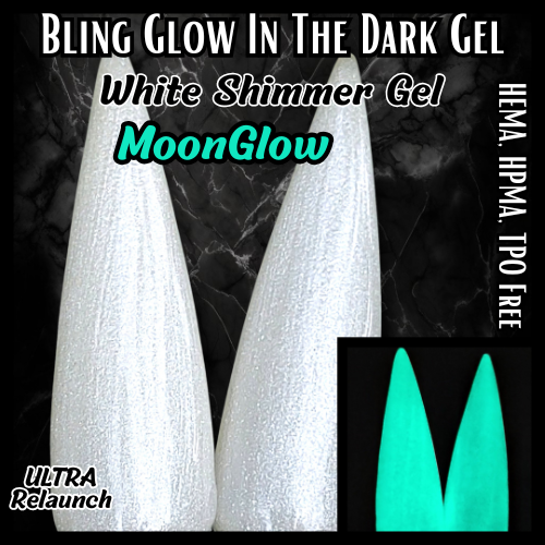 ULTRA Moonglow Glow-in-the-Dark Aqua Glow Gel - HEMA, HPMA, TPO Free