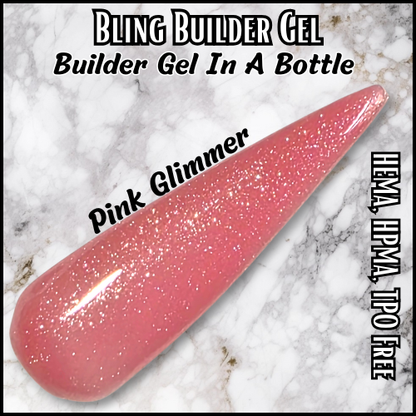 ULTRA Pink Glimmer Shimmer Builder Gel - HEMA, HPMA, TPO Free