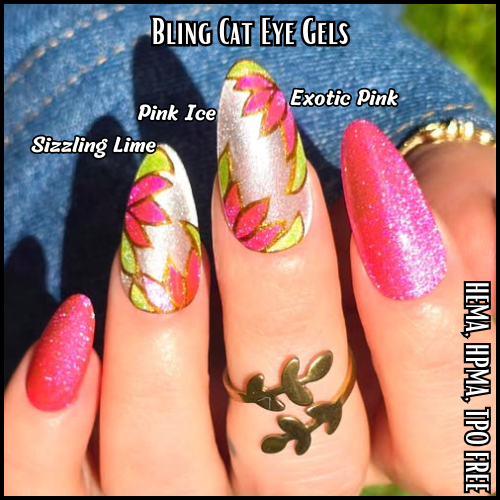 ULTRA Pink Ice & Original Exotic Pink, Sizzling Lime Neon Cat Eyes - HEMA, HPMA, TPO Free