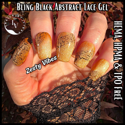 Abstract Lace Gels - Black or White - Clear Base - 2 Part System - HEMA, HPMA, TPO Free
