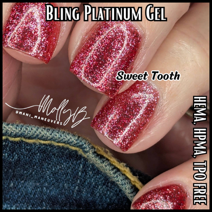 ULTRA Sweet Tooth Platinum Fine Glitter Gel - HEMA HPMA TPO Free