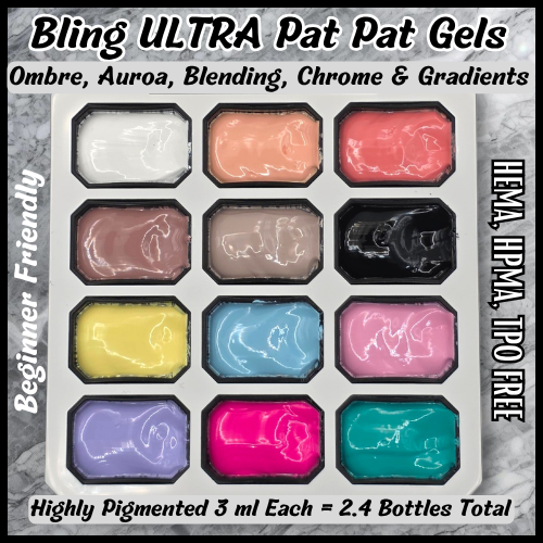ULTRA PAT PAT Gel Set #1 - Set of 12 Gels - HEMA, HPMA, TPO Free