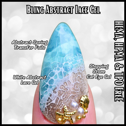 Abstract Lace Gels - Black or White - Clear Base - 2 Part System - HEMA, HPMA, TPO Free