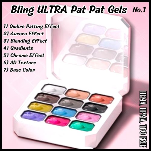 ULTRA PAT PAT Gel Set #1 - Set of 12 Gels - HEMA, HPMA, TPO Free
