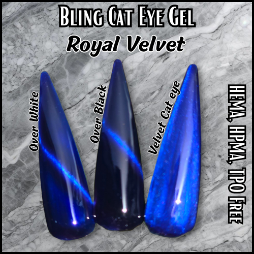 Royal Velvet Jewel Shimmer Cat Eye Gel Mani - HEMA, HPMA, TPO Free