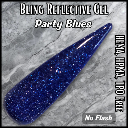 Party Blues Blue Reflective Gel - HEMA, HPMA, TPO Free
