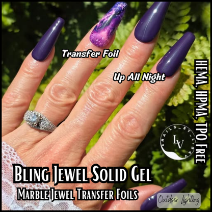 Jewel Solid Gels - Up All Night, Secret Plum, Deja Blue, Dark Emerald - HEMA, HPMA, TPO Free