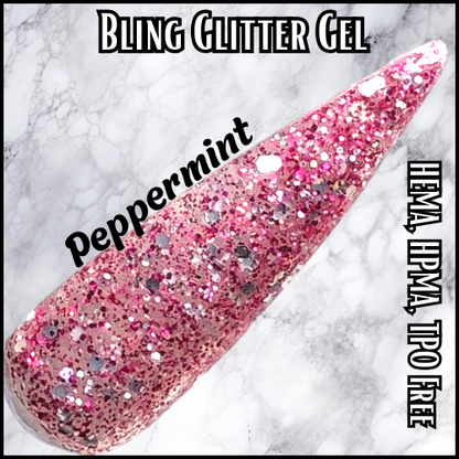 Peppermint - Minty Glitter Gels - HEMA, HPMA, TPO Free