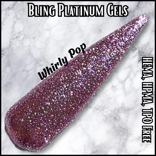 ULTRA Whirly Pop Platinum Fine Glitter Gel - HEMA HPMA TPO Free
