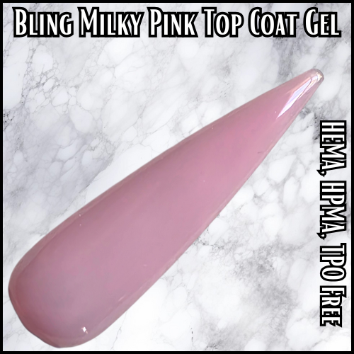 Pink Milky Top Coat (No Wipe) - HEMA, HPMA, TPO Free