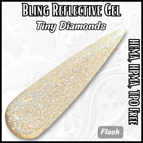 Tiny Diamonds Gold Reflective Gel - HEMA, HPMA, TPO Free