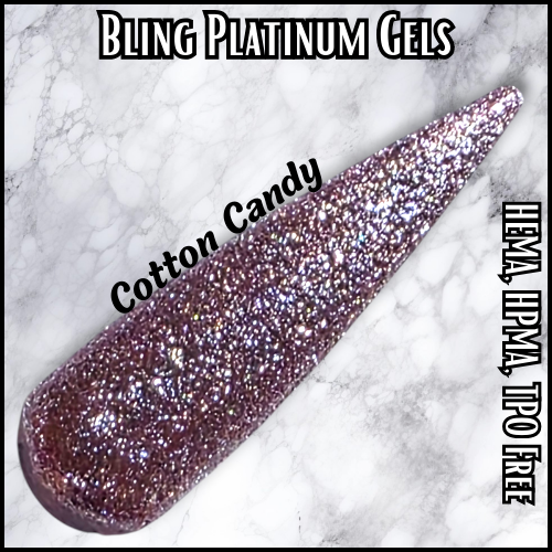 ULTRA Cotton Candy Platinum Fine Glitter Gel - HEMA HPMA TPO Free
