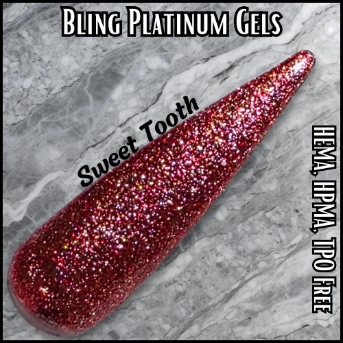 ULTRA Sweet Tooth Platinum Fine Glitter Gel - HEMA HPMA TPO Free