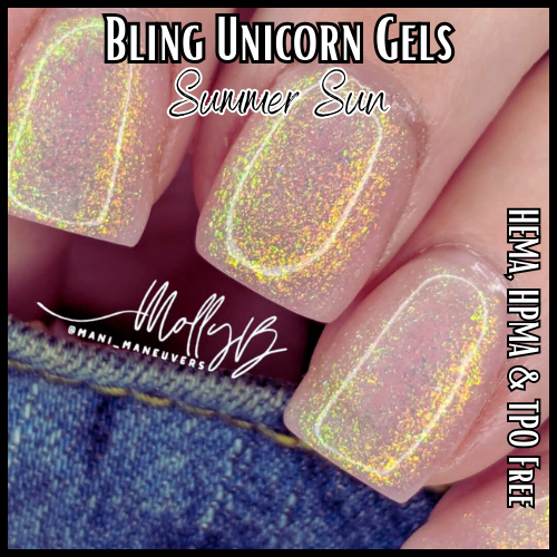 Summer Sun Unicorn Gel Mani - HEMA, HPMA, TPO Free