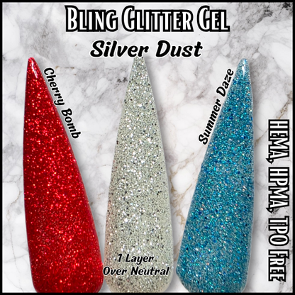 ULTRA Silver Dust, Cherry Bomb & Summer Daze Glitter Gel Polish - HEMA, HPMA, TPO Free