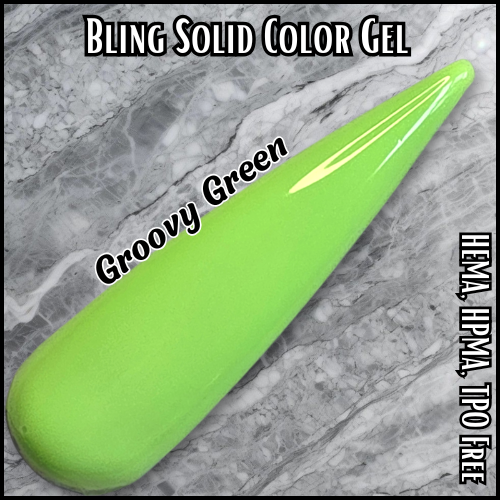 ULTRA Groovy Green Neon Solid Color Gels - HEMA, HPMA, TPO Free