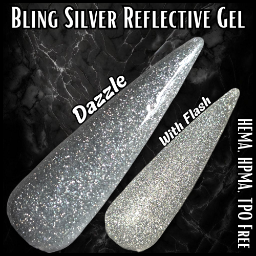 Dazzle Silver Reflective Gel - HEMA, HPMA, TPO Free